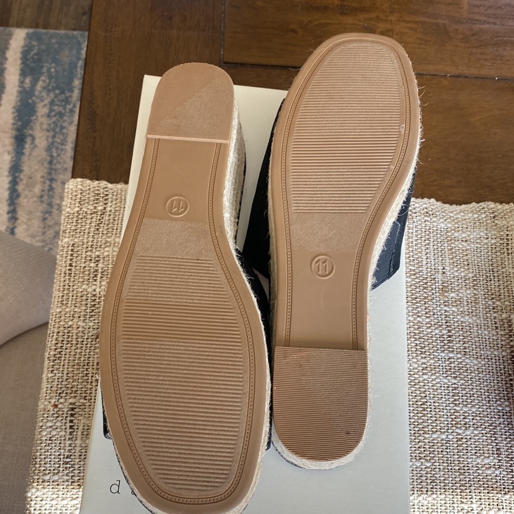 A new day Mavis Heels black espadrille mule slip on size 11 - Picture 3 of 4